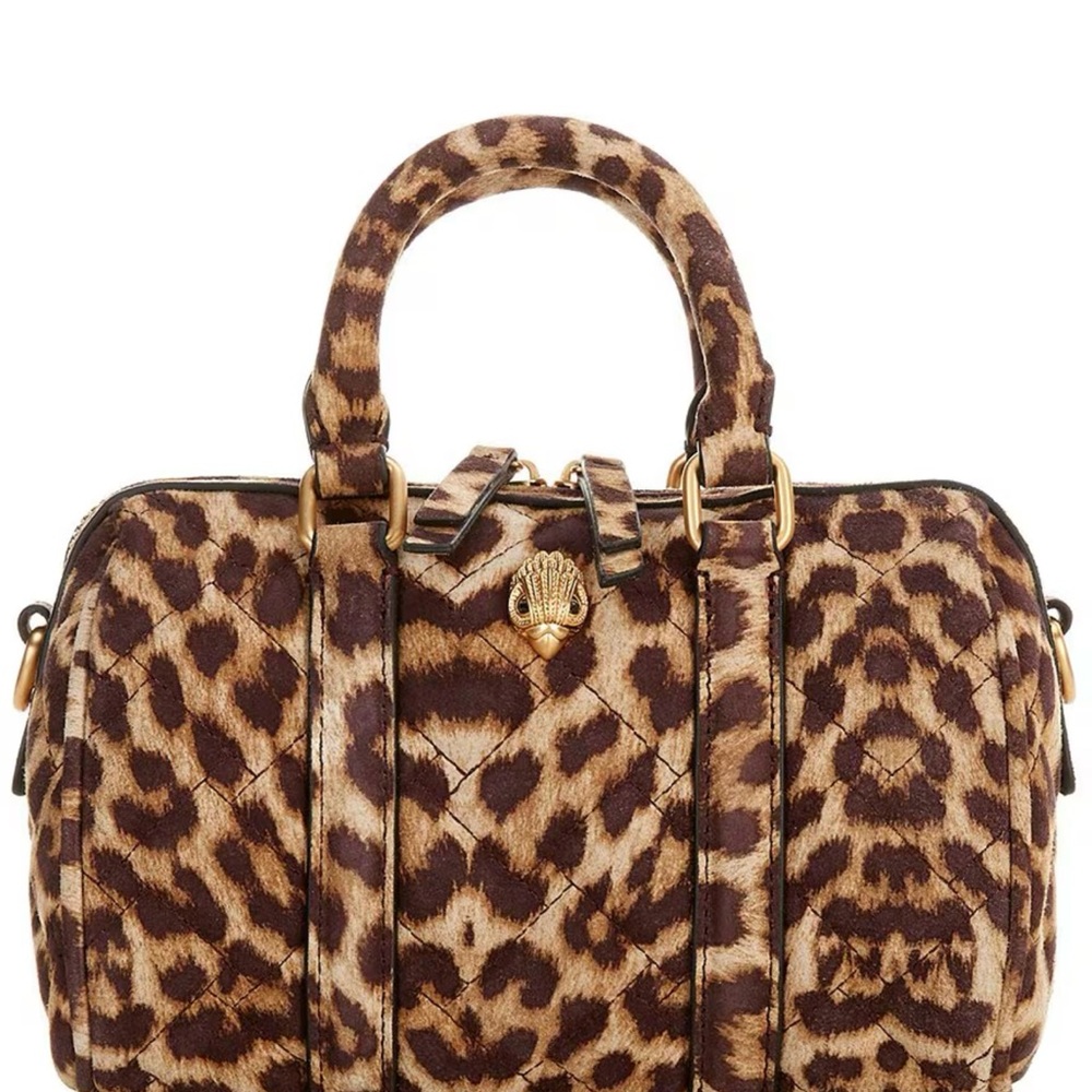 Small Kensington Boston Leopard Print Satchel Bag